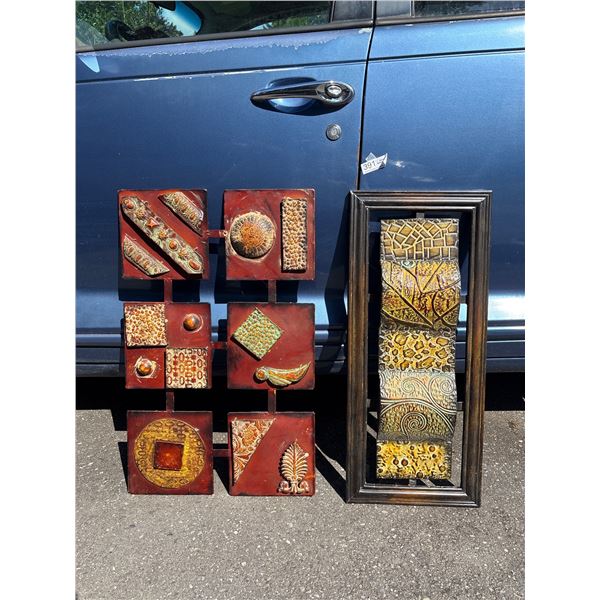 2 Very Nicely Done Metal Wall Art Pieces Decorative
