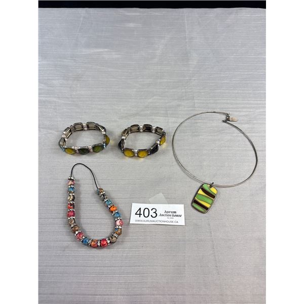 Vintage Lot of Custom Made Jewelry, Necklace and Bracelets