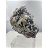 Image 3 : 9 X 11 INCH FLUORITE WITH FLOWER CALCITE QUARTZ ON STAND