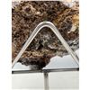 Image 5 : 9 X 11 INCH FLUORITE WITH FLOWER CALCITE QUARTZ ON STAND