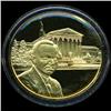 Image 1 : .75oz Franklin Mint PR70 DCAM 24k plated Sterling Silver Round History of the American Presidency H.