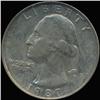 Image 1 : 1987D Washington 25c Quarter Coin Graded GEM (COI-6898)