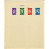 Image 1 : 1950s Etheopia Hand Made Stamp Collection Album Page 4 Pieces (STM-0266)