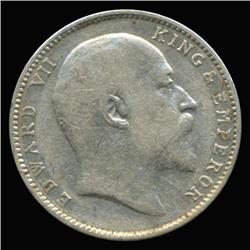 1903B India Silver Rupee High Grade Scarce Variety (COI-6628)