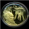Image 1 : .75oz Franklin Mint PR70 DCAM 24k plated Sterling Silver Round History of the American Presidency J.
