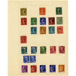 1800s/1940s France Hand Made Stamp Collection Album Page 23 Pieces (STM-0305)