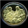 Image 1 : .75oz Franklin Mint PR70 DCAM 24k plated Sterling Silver Round History of the American Presidency F.