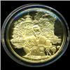 Image 1 : .75oz Franklin Mint PR70 DCAM 24k plated Sterling Silver Round History of the American Presidency F.