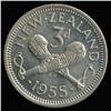 Image 2 : 1955 New Zealand Three Pence Super GEM MS67+ (COI-6800)