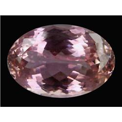 24ct Natural Oval Cut Imperial Pink Kunzite Appraisal Estimate $9600 (GEM-17902)