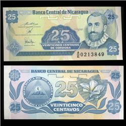 1991 Nicaragua 25 Centavos Crisp Uncirculated Note (CUR-05600)