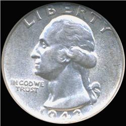 1943S Washington 25c Silver Quarter Coin Graded GEM (COI-6814)