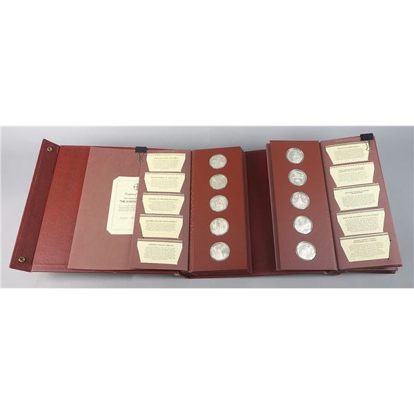 The Medallic History Of The American Indian 50 Coin Sterling Silver Proof Set By The Franklin Mint,
