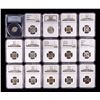 Image 1 : Collection Of (15) Graded Quarters, Dimes, & Nickels, 1935-1950,