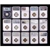 Image 2 : Collection Of (15) Graded Quarters, Dimes, & Nickels, 1935-1950,