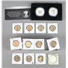 Image 1 : 2021 Ounce Silver Eagles Reverse Proof Two-Coin Set and lot of modern Dollars.,