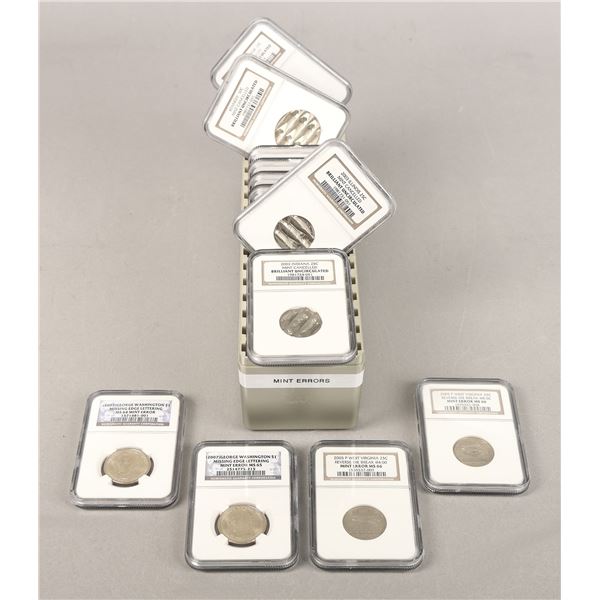 Assortment of Graded Modern Mint Errors and Mint Cancelled Coins.,