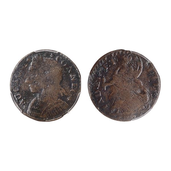 1787 Connecticut Copper 1/2P Mailed Bust Left PCGS Damage - VG Detail,