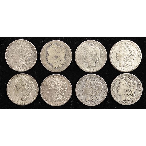 Lot of circulated Morgan Dollars, 1879-1921.,