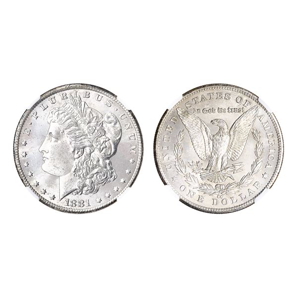 1881-CC $1 Carson City Morgan Dollar NGC UNC DETAILS - CLEANED