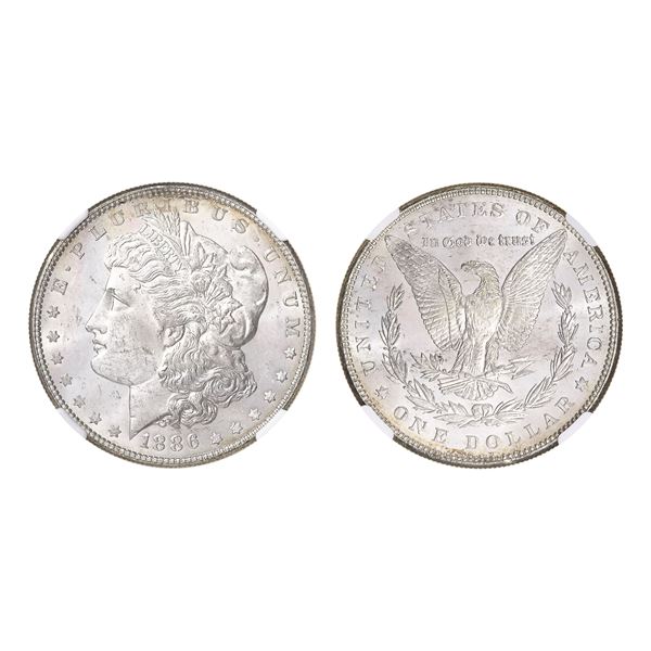 1886-S $1 Morgan Dollar NGC UNC DETAILS - OBV CLEANED