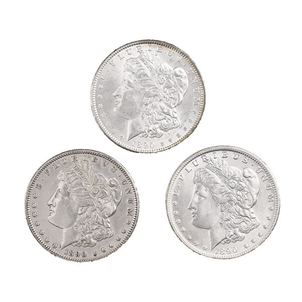 1890, 1890-CC and 1890-O Morgan Dollars.,