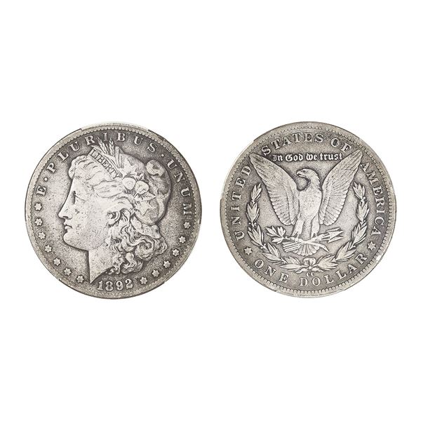 1892-CC $1 Carson City Morgan Dollar PCGS F12