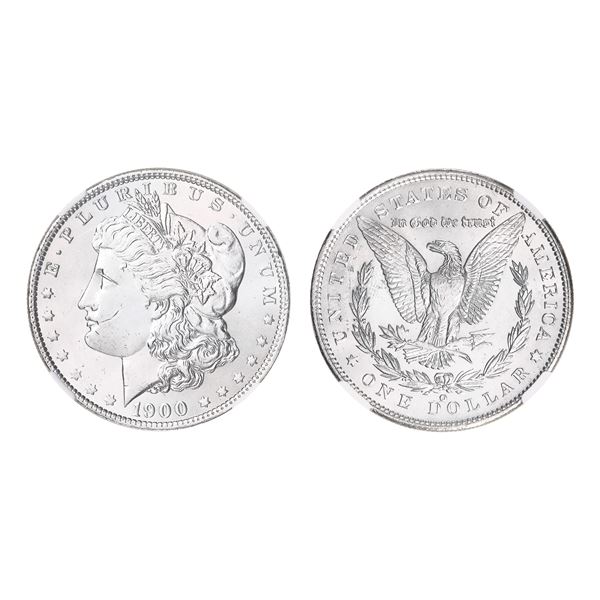 1900 O/CC $1 Morgan Dollar Top-100 NGC UNC DETAILS - CLEANED