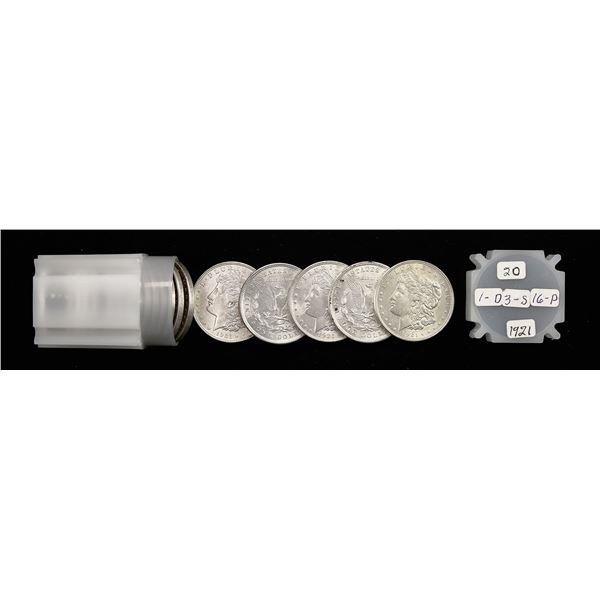 Roll of Circulated 1921 Morgan Dollars,