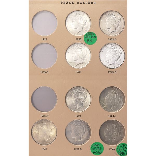 Lot of MS Peace Dollars, 1922-1935.,