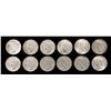 Image 1 : A Dozen circulated Peace Dollars, 1922-1928 S.,