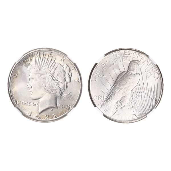 1922-S $1 Peace Dollar NGC MS64,