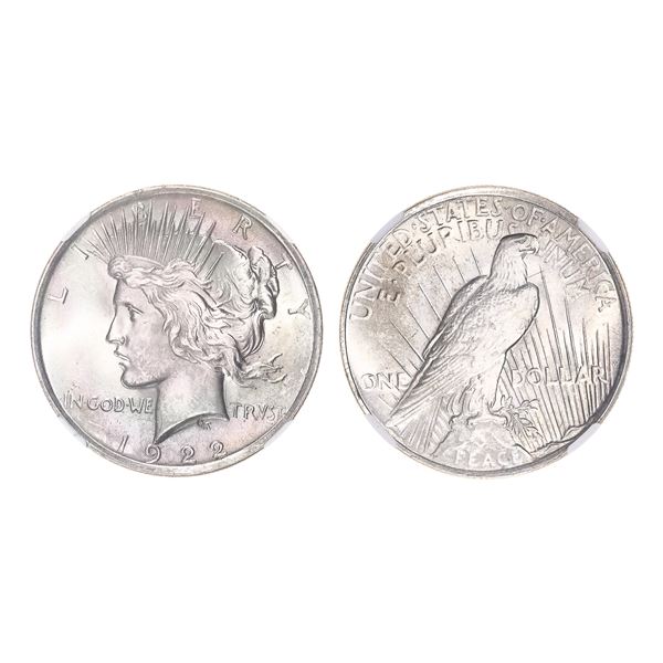 1922 $1 Peace Dollar NGC MS63,