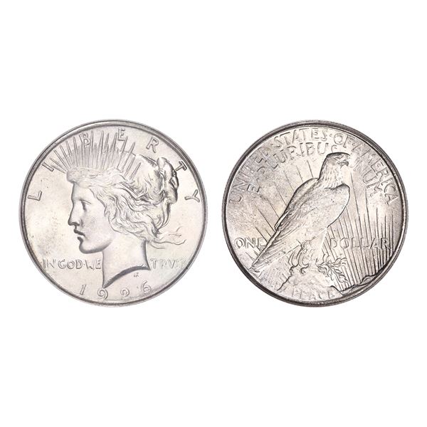 1926 $1 Peace Dollar PCGS MS63,