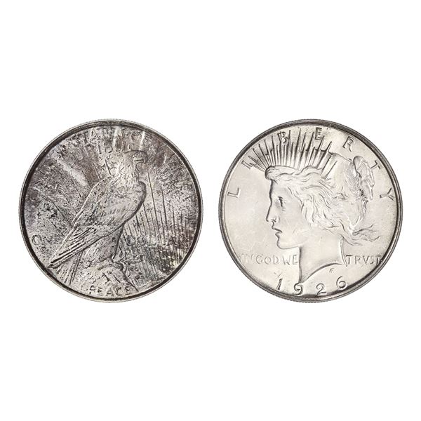 1926 $1 Peace Dollar Top 50 PCGS MS63 VAM 2 Doubled Reverse,