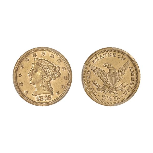 1878 Liberty Quarter Eagle PCGS AU 55,