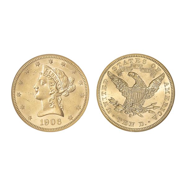 1906-S $10 Liberty Head Half Eagle NGC MS60