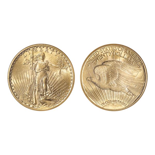1915-S $20 Saint Gaudens PCGS MS63,
