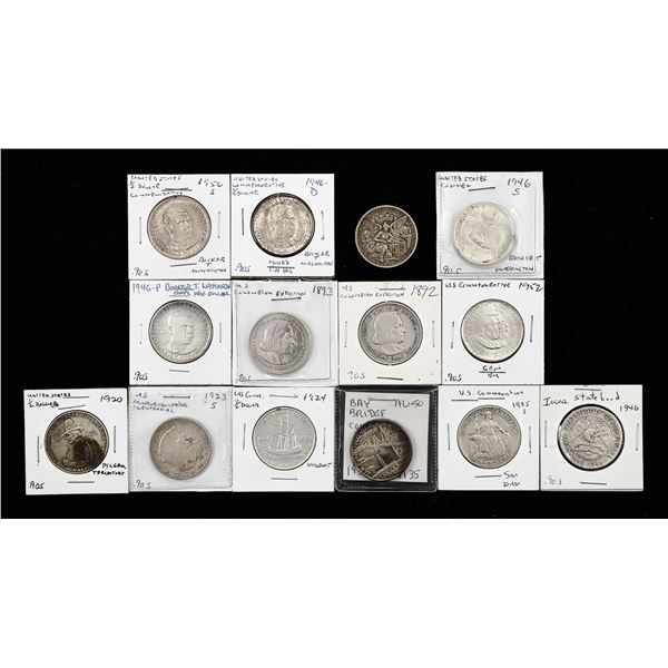 Lot of (14) Commemorative Half Dollars, 1892-1952,