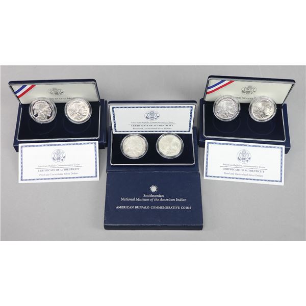 Group of (3) 2001-D American Buffalo MS/PR 2 Coin Sets,