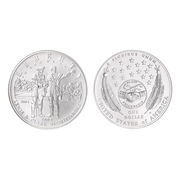 2004-P $1 Lewis & Clark Bicentennial Silver Dollar NGC MS70