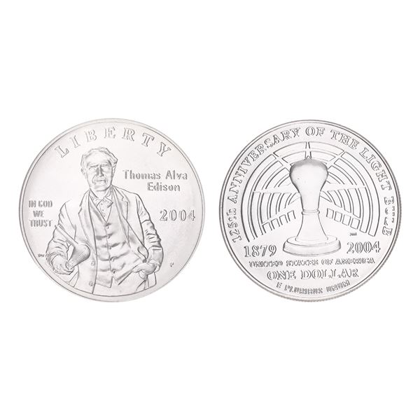 2004-P $1 Thomas Alva Edison Silver Dollar NGC MS70