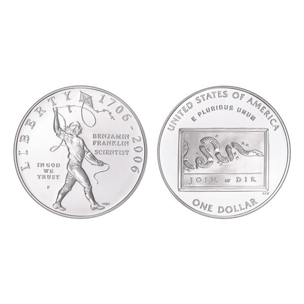 2006-P $1 Ben Franklin Scientist Silver Dollar NGC PF70 Ultra Cameo