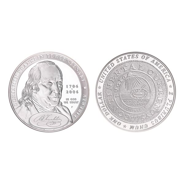 2006-P $1 Ben Franklin Founding Father Silver Dollar NGC PF70 Ultra Cameo