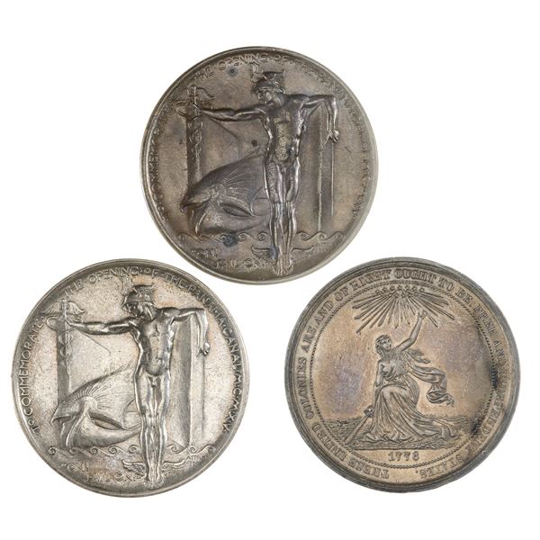 Trio of So-Called Dollars, Centennial 1876 and 1915 Pan-Pac.,