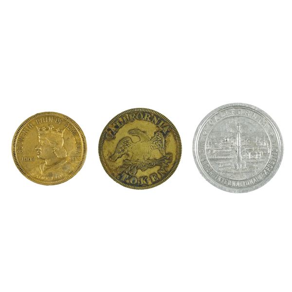 Group of So-Called Dollars and Dollar-Size Medals.,