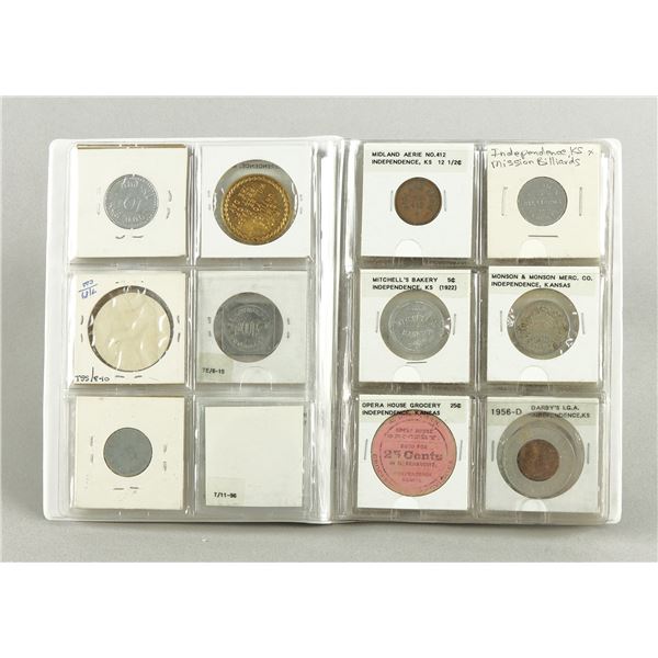 A small Collection of Independence, Kansas Tokens.,