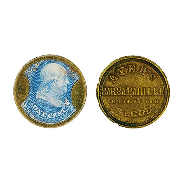 Scott #EP13a 1& cent; Ayer's Sarsaparilla Encased Postage Stamp (Scott EP13a),