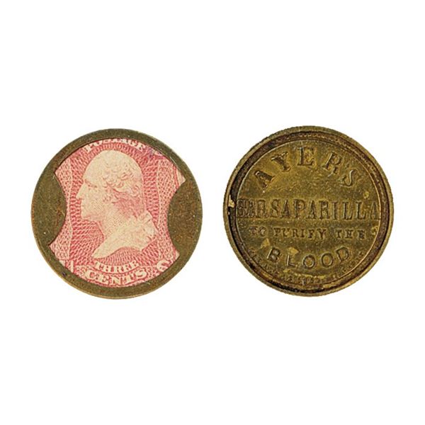 Scott #EP15 3& cent; Ayer's Sarsaparilla Encased Postage Stamp (Scott EP15),