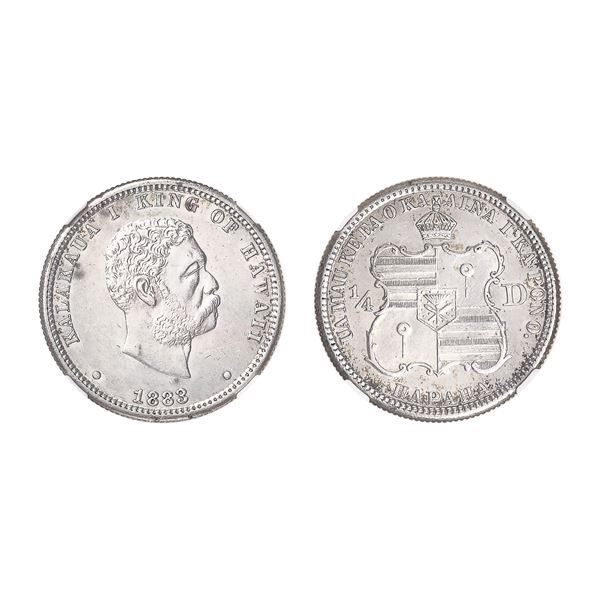 Hawaii. Kalakaua I (1874-1891). Hapaha - Quarter Dollar, 1883.,